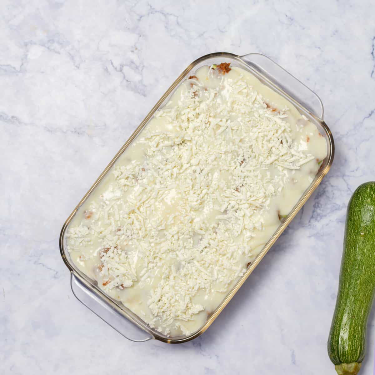 Lasagna in backing tray