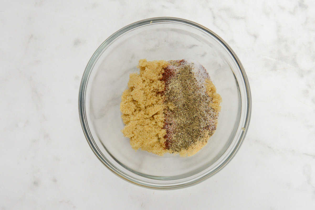 blackstone pork chop dry rub ingredients together in a small bowl