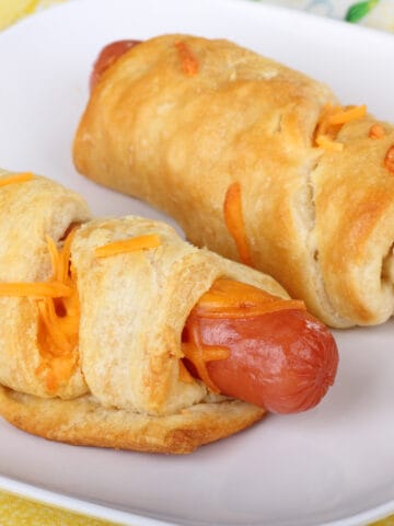 Hot dogs in a crescent roll