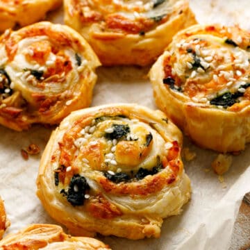 puff pastry pinwheels on a table