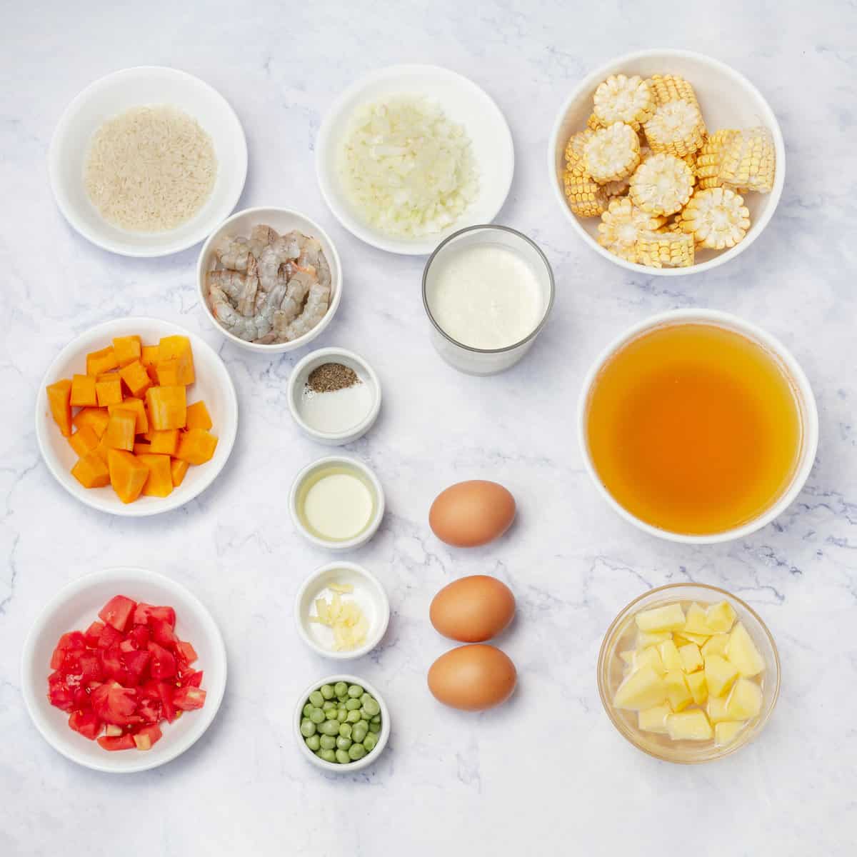 Chupe de Camarones Ingredients