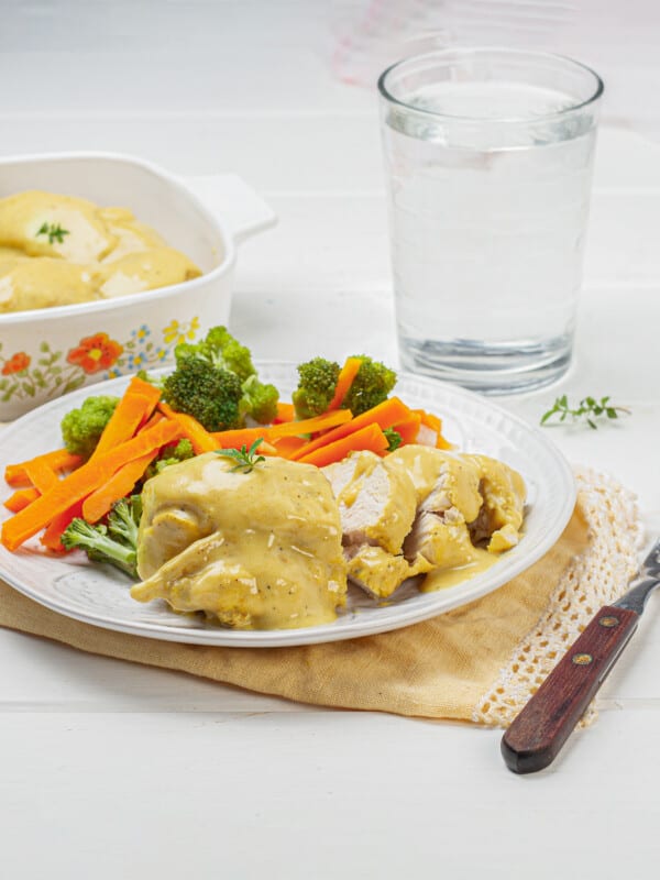 Instant Pot Honey Mustard Garlic Chicken platted