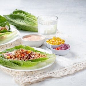 Turkey Taco Lettuce served in a plate