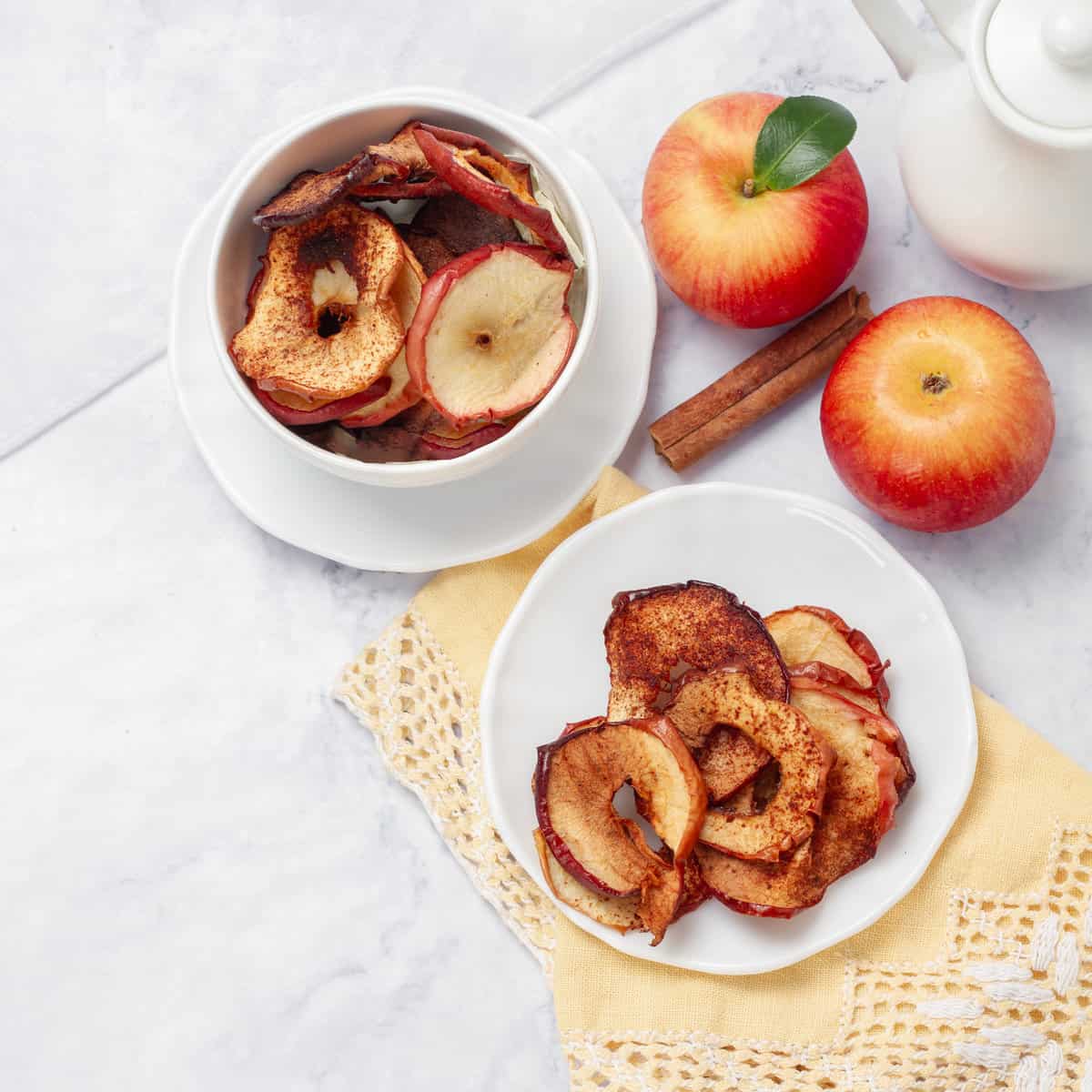 Oven Baked Apple Chips with 2 apples