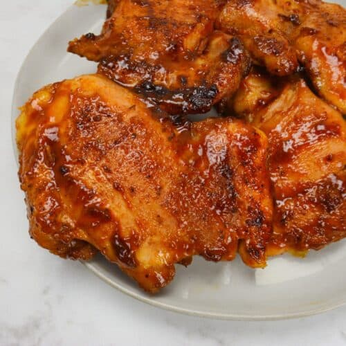 Simple Delicious Blackstone BBQ Chicken Thighs - Drizzle Me Skinny!