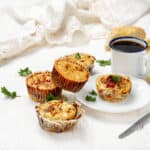 Pork Egg Cups served with black coffee
