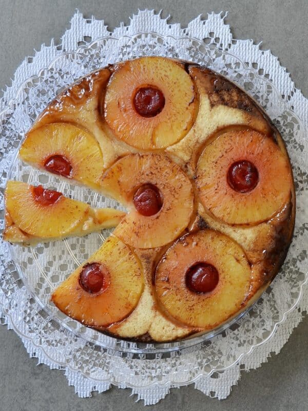 Finished pineapple upside down cake