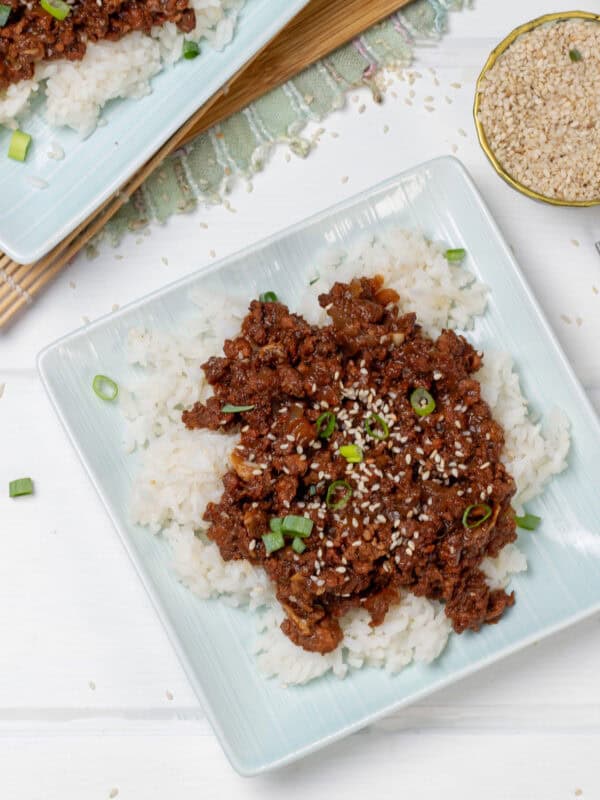 Pork Bulgogi beautifully platted