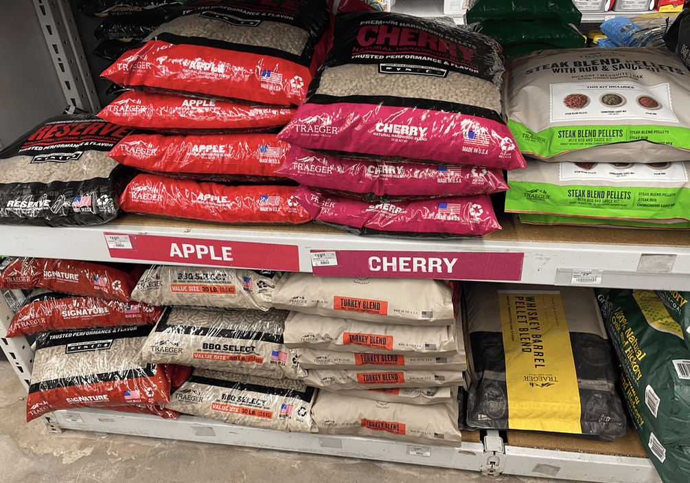 Wood Pellets And Charcoal Fuel in selves