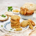Crispy air fryer falafel made with chickpeas and Middle Eastern spices.