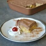 Slice of chocolate icebox cake