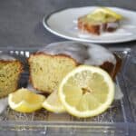 Lemon poppy seed loaf with fresh lemons