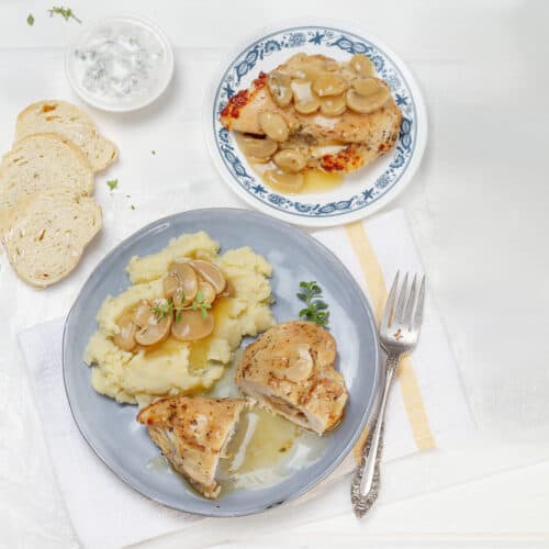 Chicken Breast Stuffed with Mushrooms and Mozzarella Drizzle Me Skinny!