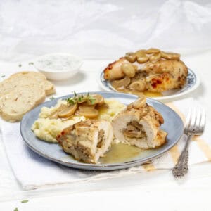 Chicken Stuffed with Mushrooms and Mozzarella Cheese