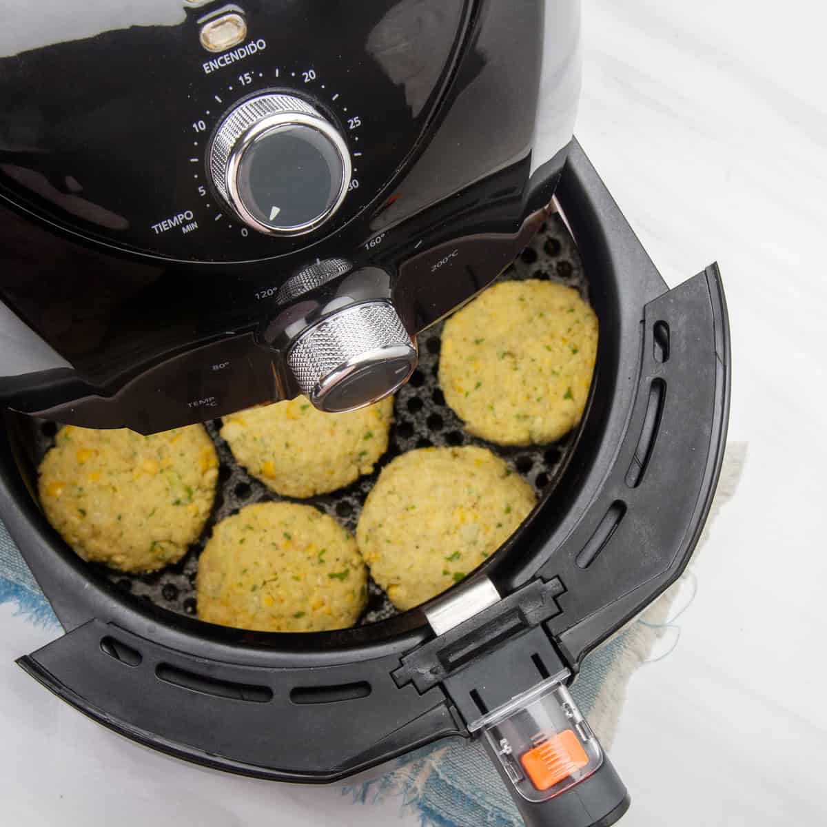Cook the falafel in a single layer in the air fryer. 