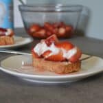 Plated strawberry shortcake