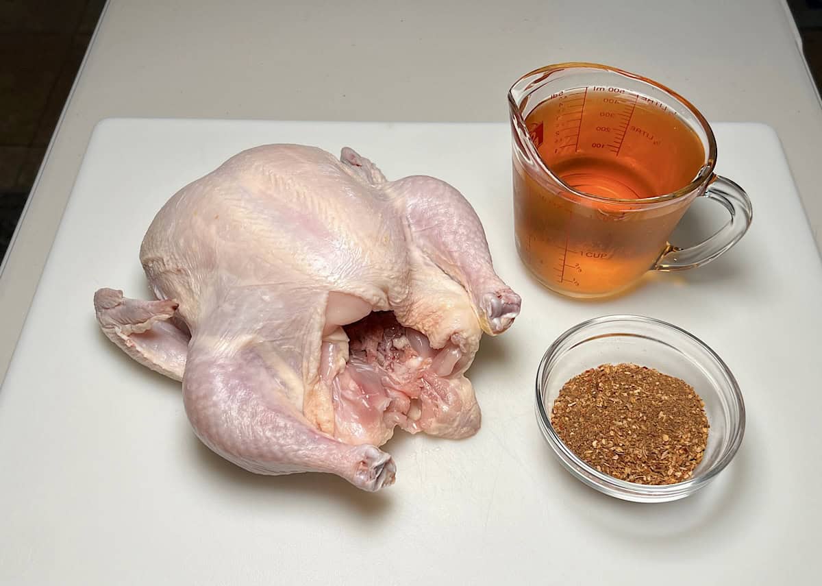 raw chicken with ingredients