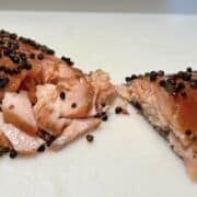 smoked salmon flaked