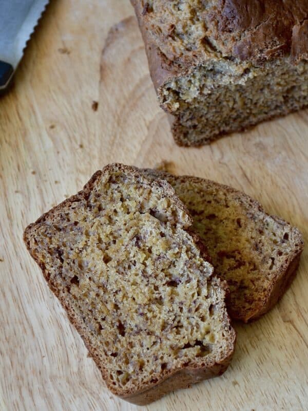Slice of banana bread