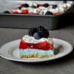 4th of July Strawberry pretzel salad