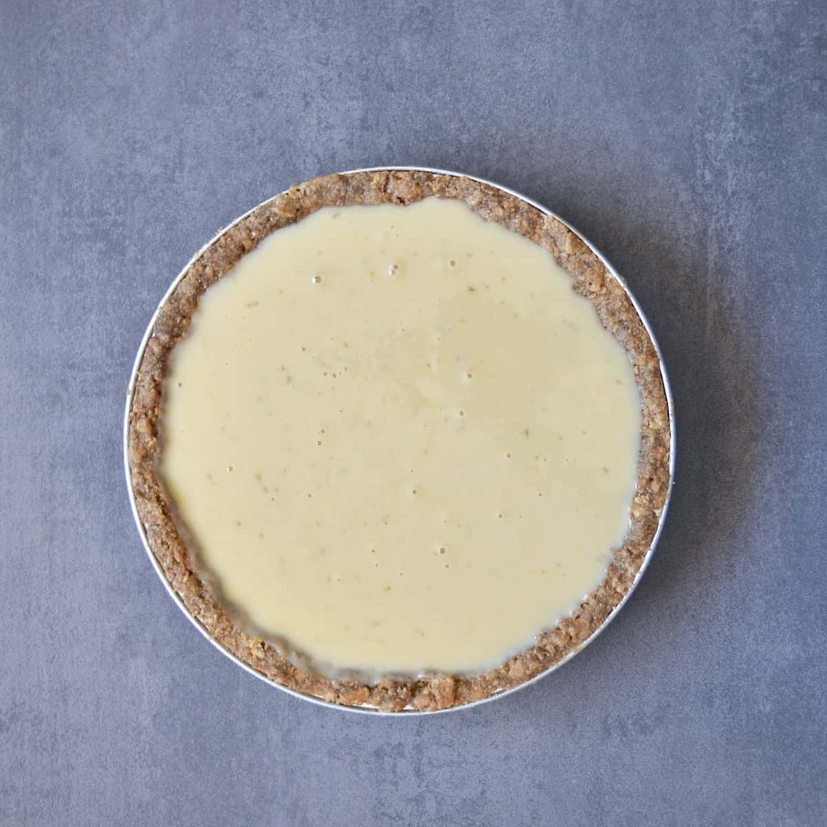 Lime pie before going into the oven