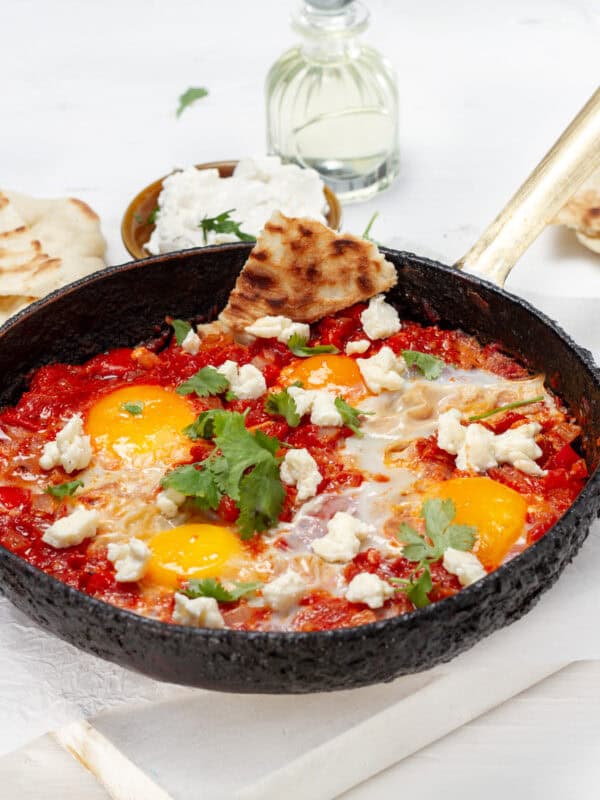 Egg and pepper-based Shakshuka, a Middle Eastern dish.