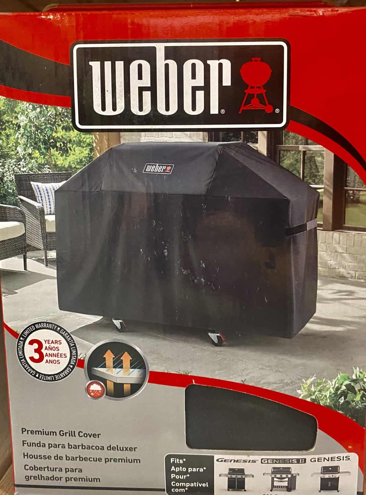 weber grill cover in box