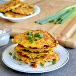 Pile of corn fritters