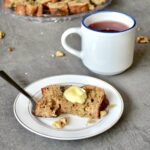 Zucchini bread slice with butter