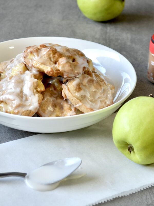 Bowl of apple fritters