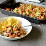 Enchilada casserole with chips