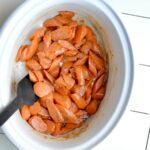 Cooked carrots with glaze