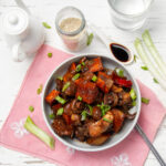 Tender and flavorful Korean Braised Chicken made in the slow cooker.