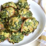 Spinach balls on a plate