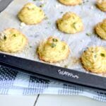 Duchess potatoes with parmesan and chives