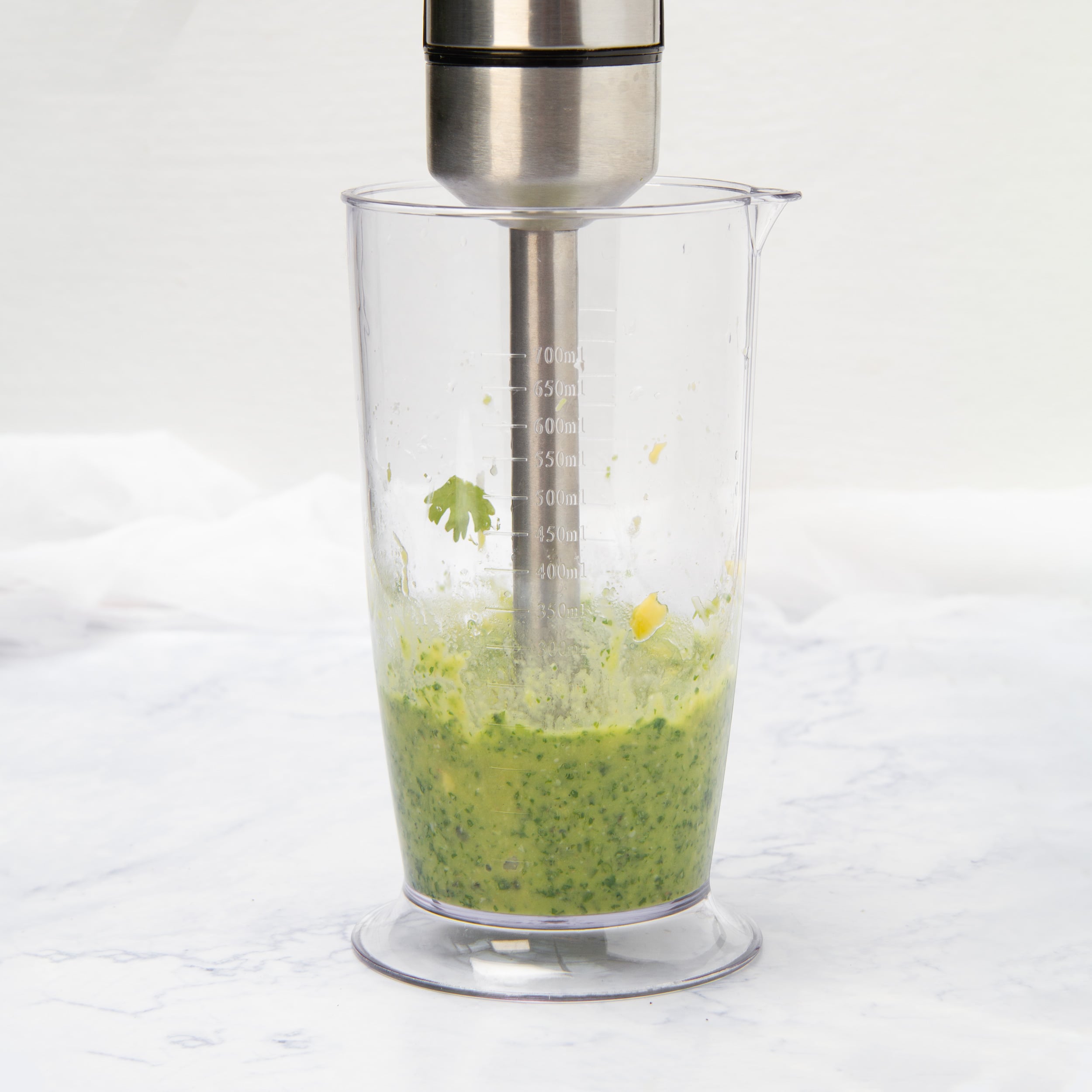 Making pesto is as simple as blending the prepped ingredients—ready in minutes!