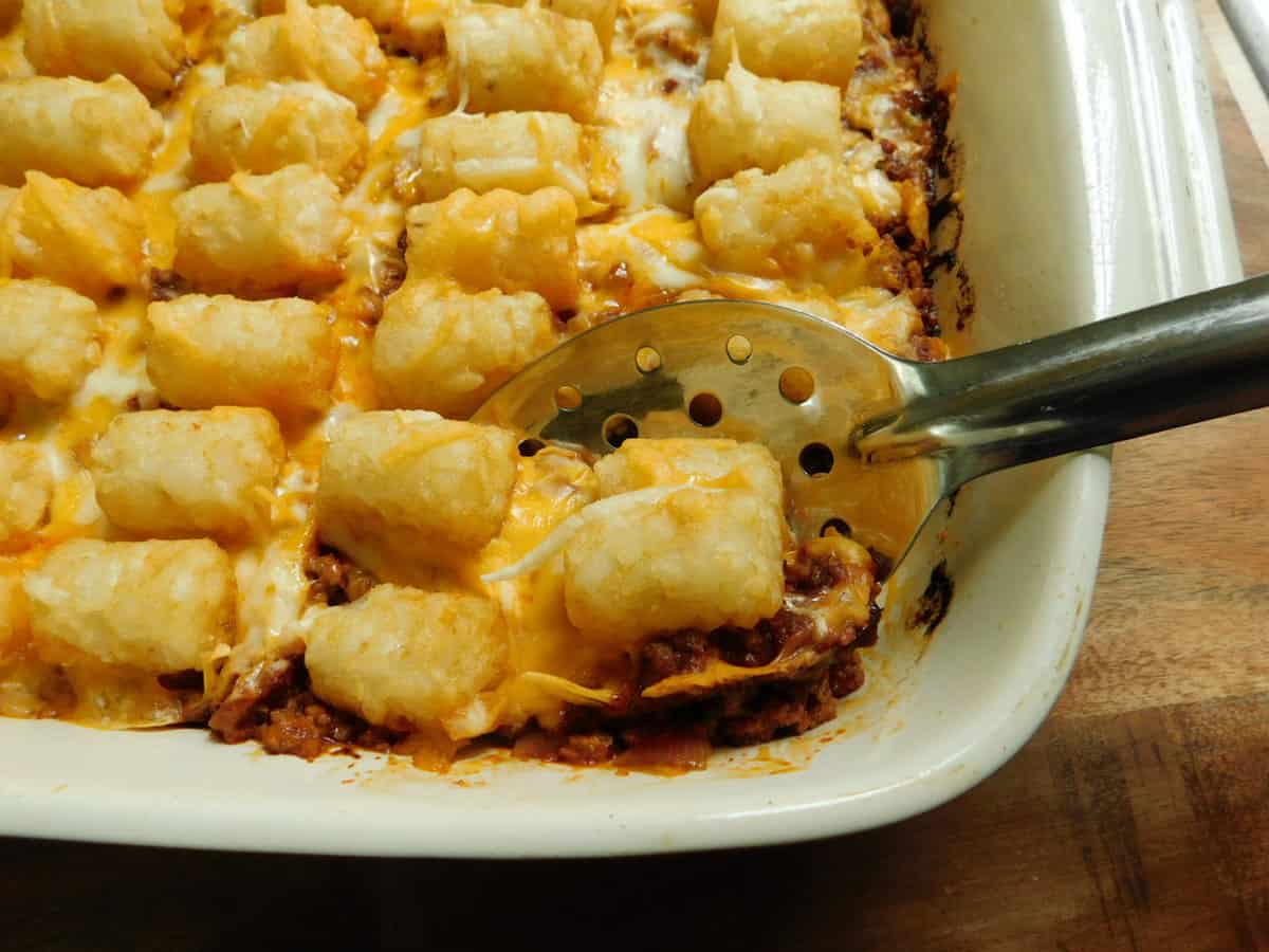 sloppy joe tator tot casserole