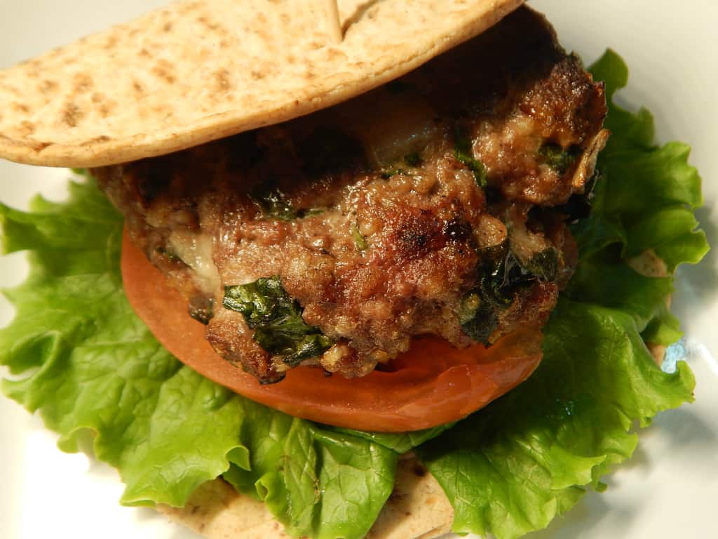 Spinach and asiago beef burgers Drizzle Me Skinny!